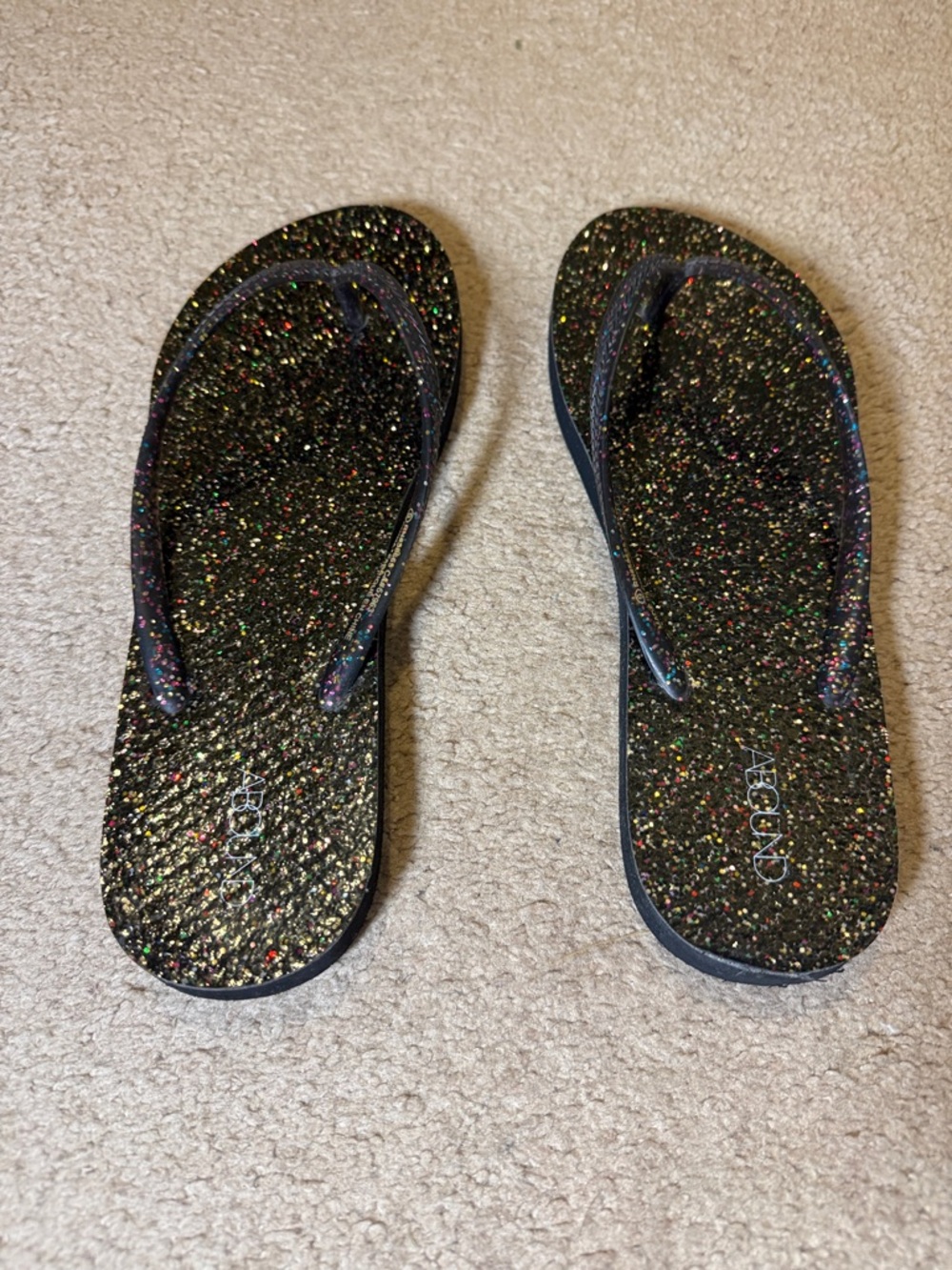 Abound Black Multi-Glitter Flip Flop Sandals